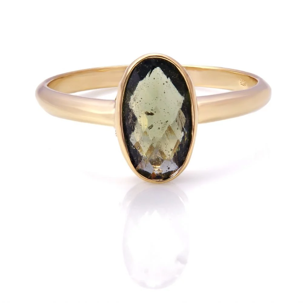 Prsten vltavín prořezávaný z100117